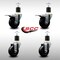 Service Caster 3.5'' SS Soft Rubber Swivel 1-7/8'' Expanding Stem Caster Set 2 Total Lock Brakes, 4PK SCC-SSEXTTL20S3514-SRS-2-S-2-178 - alternate 4